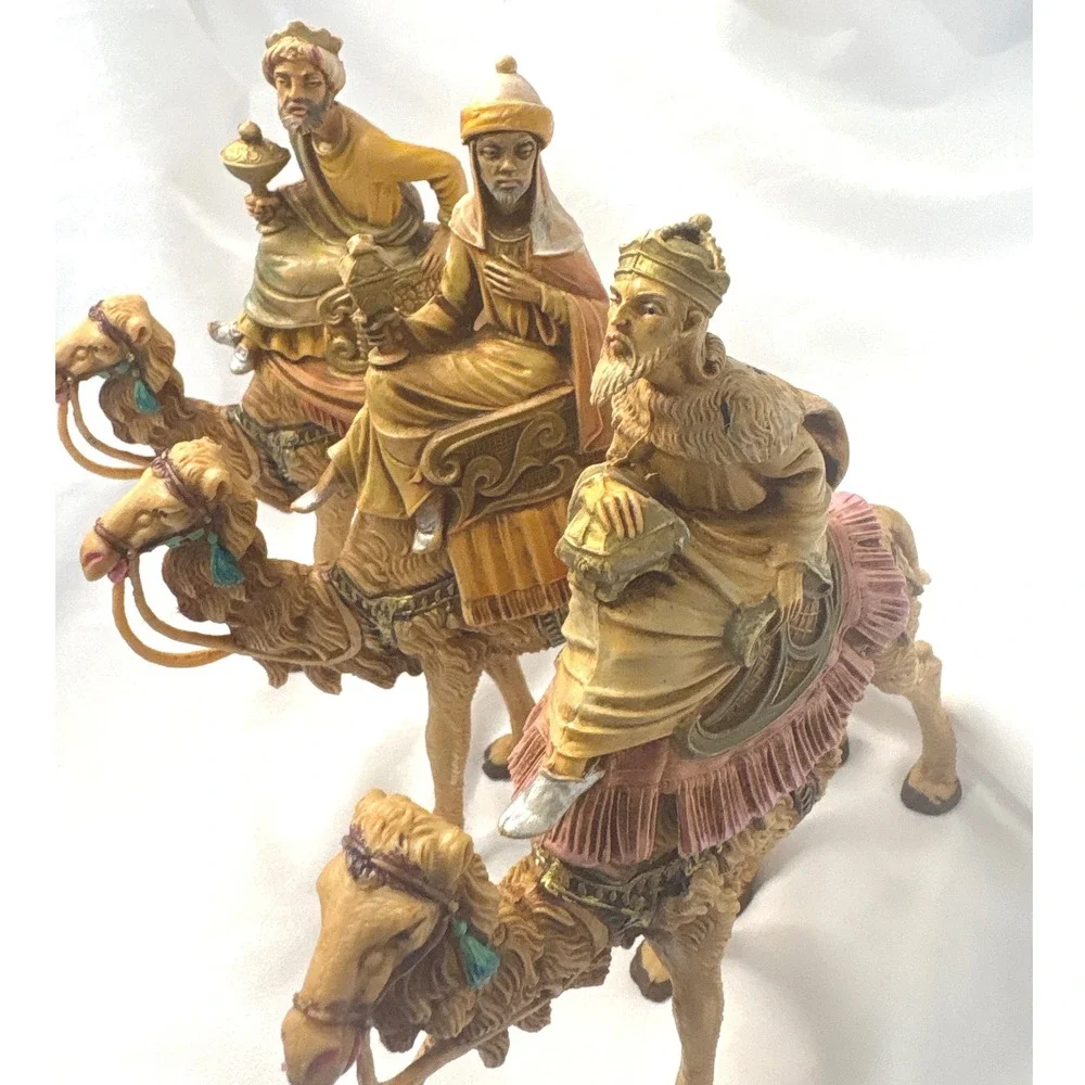 VTG Fontanini Three Wise Men on Camels Nativity Figurine Set 3pc Resin